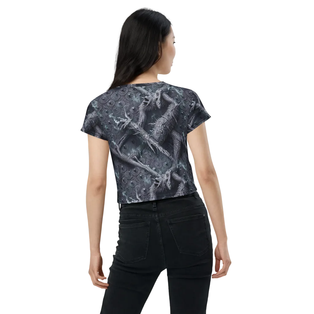 Wyrmwork on Crop Tee — Back