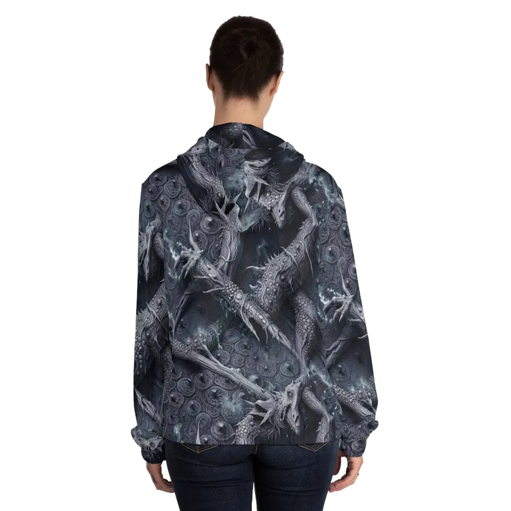 Wyrmwork on Women's Full-Zip Hoodie — Back On Person