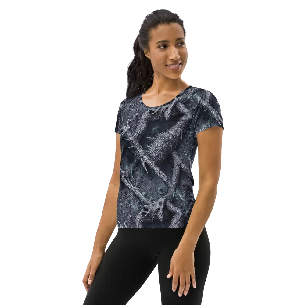 Wyrmwork on Women's Athletic T-Shirt — Left