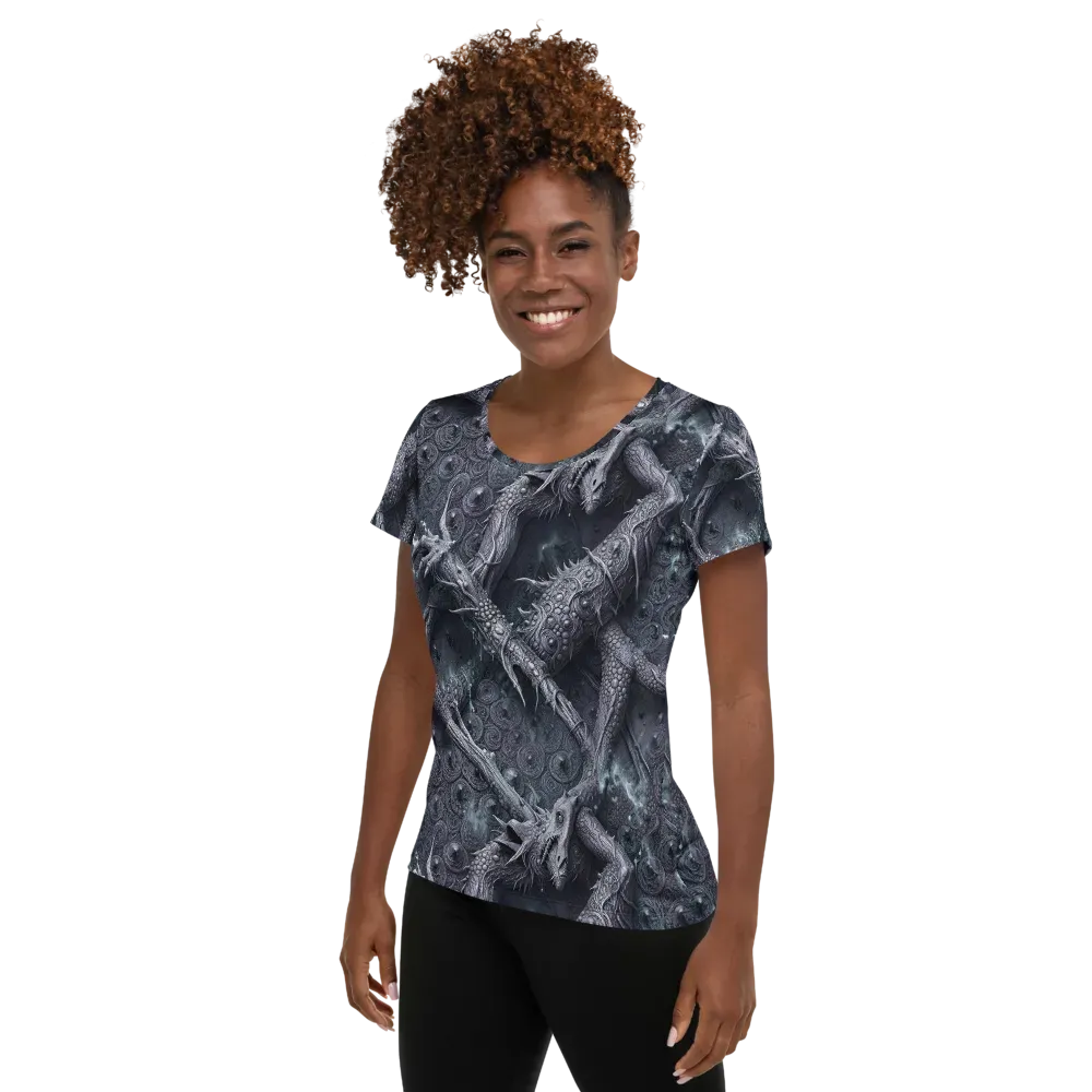 Wyrmwork on Women's Athletic T-Shirt — Left