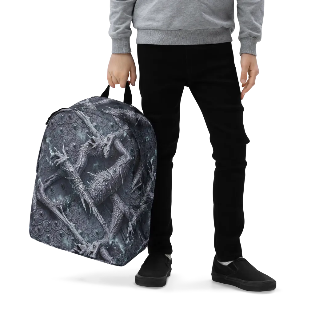Wyrmwork on Minimalist Backpack — Zoomed-in
