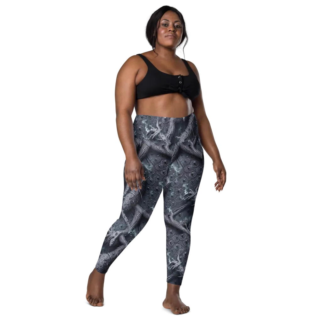 Wyrmwork on Leggings with Pockets — Front