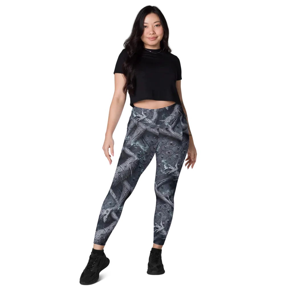 Wyrmwork on Leggings with Pockets — Front