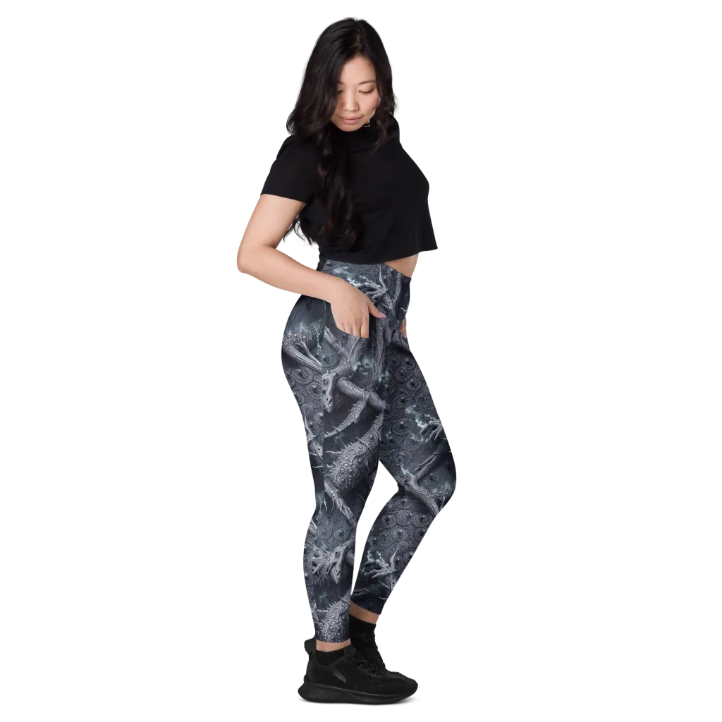 Wyrmwork on Leggings with Pockets — Right