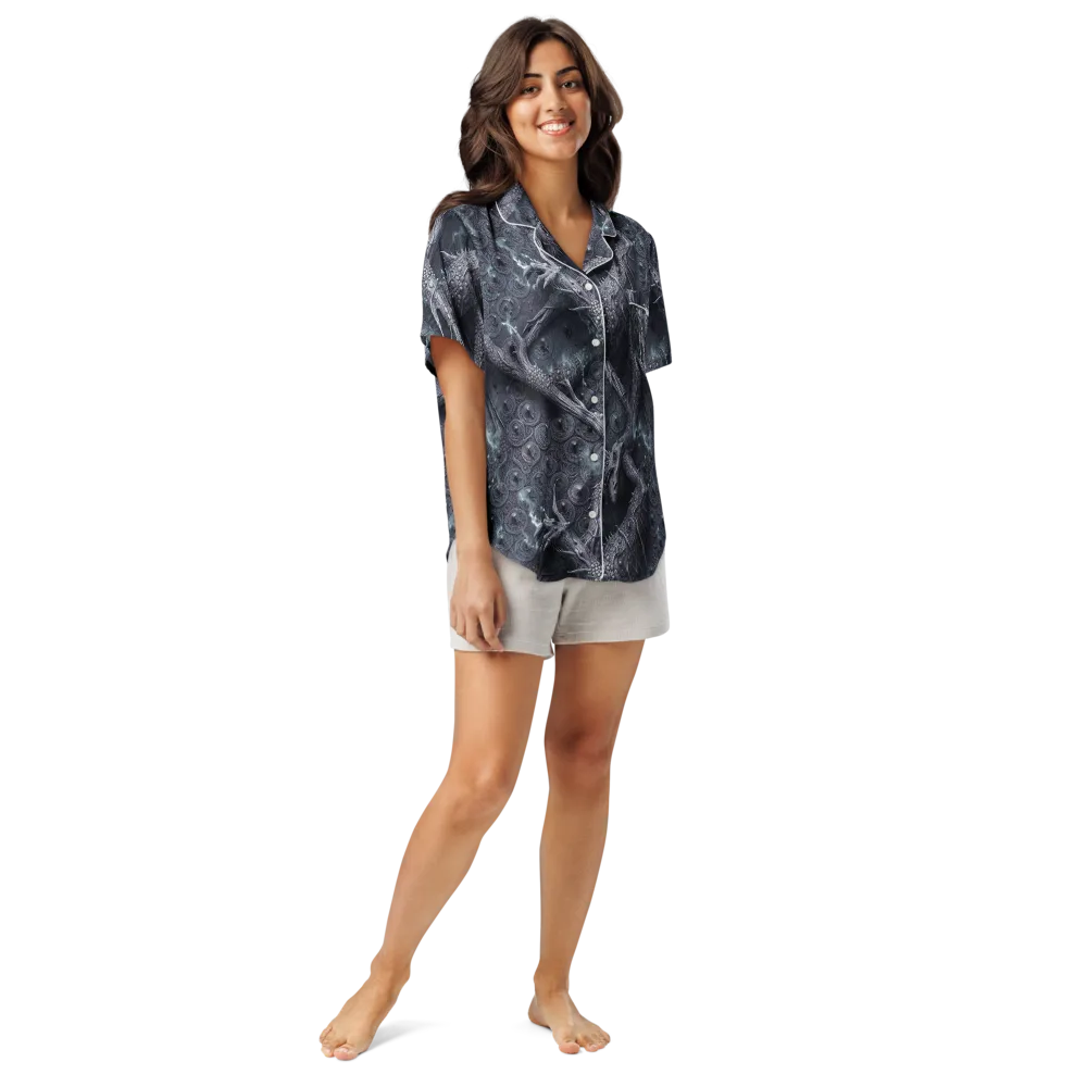 Wyrmwork on Women's Short Sleeve Pajama Top — Front