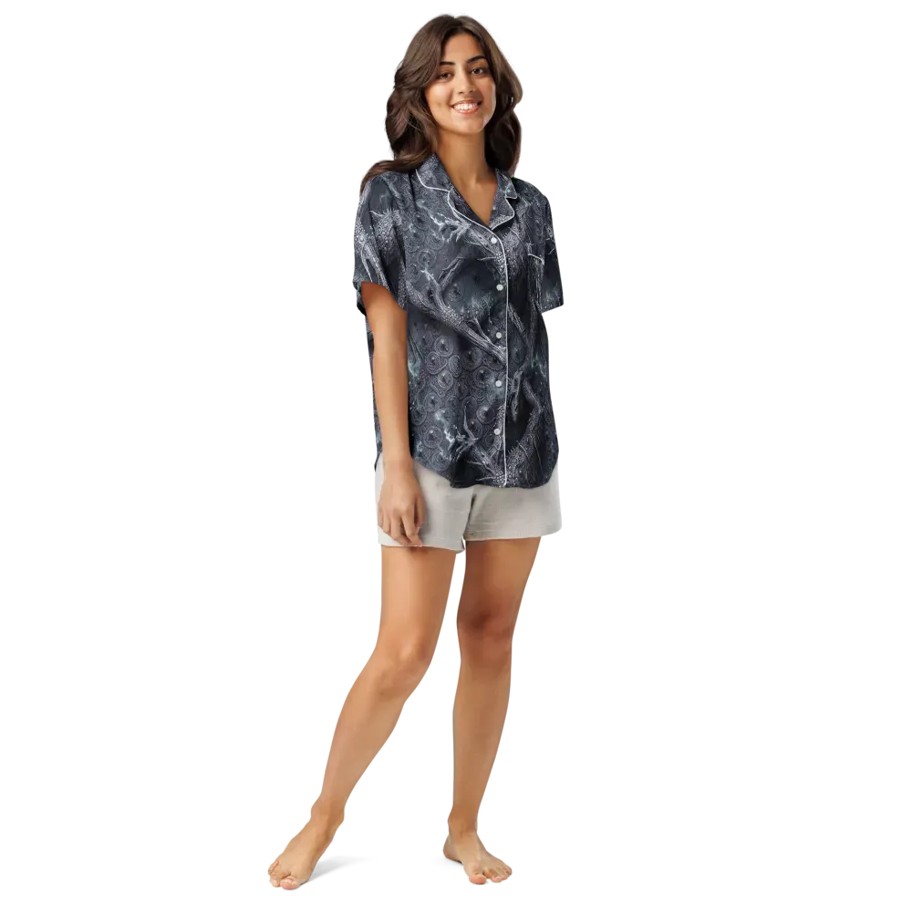 Wyrmwork on Women's Short Sleeve Pajama Top — Front