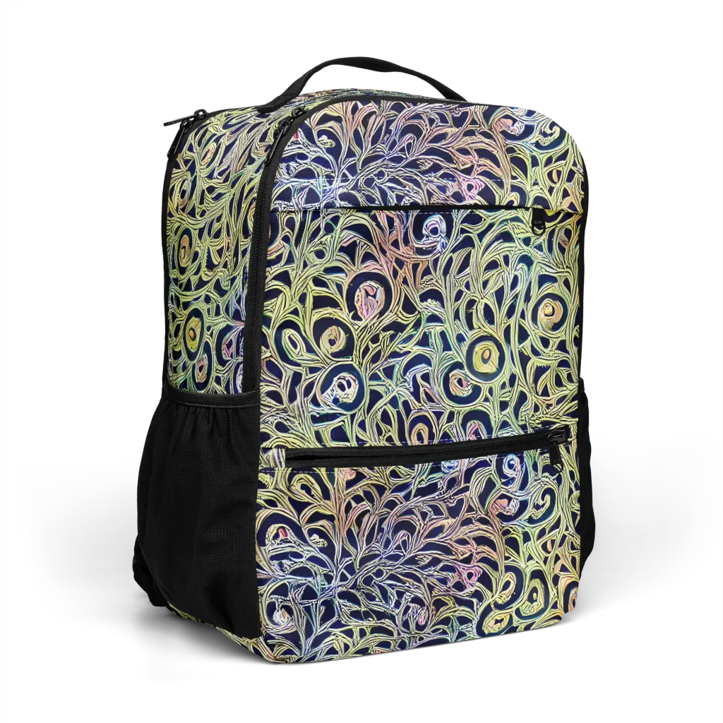 Citron Labyrinth on Utility Backpack — Right Front