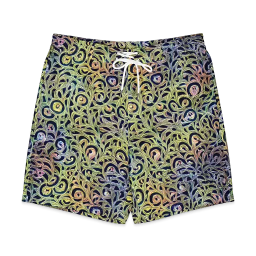 Citron Labyrinth on a Men's Board Shorts