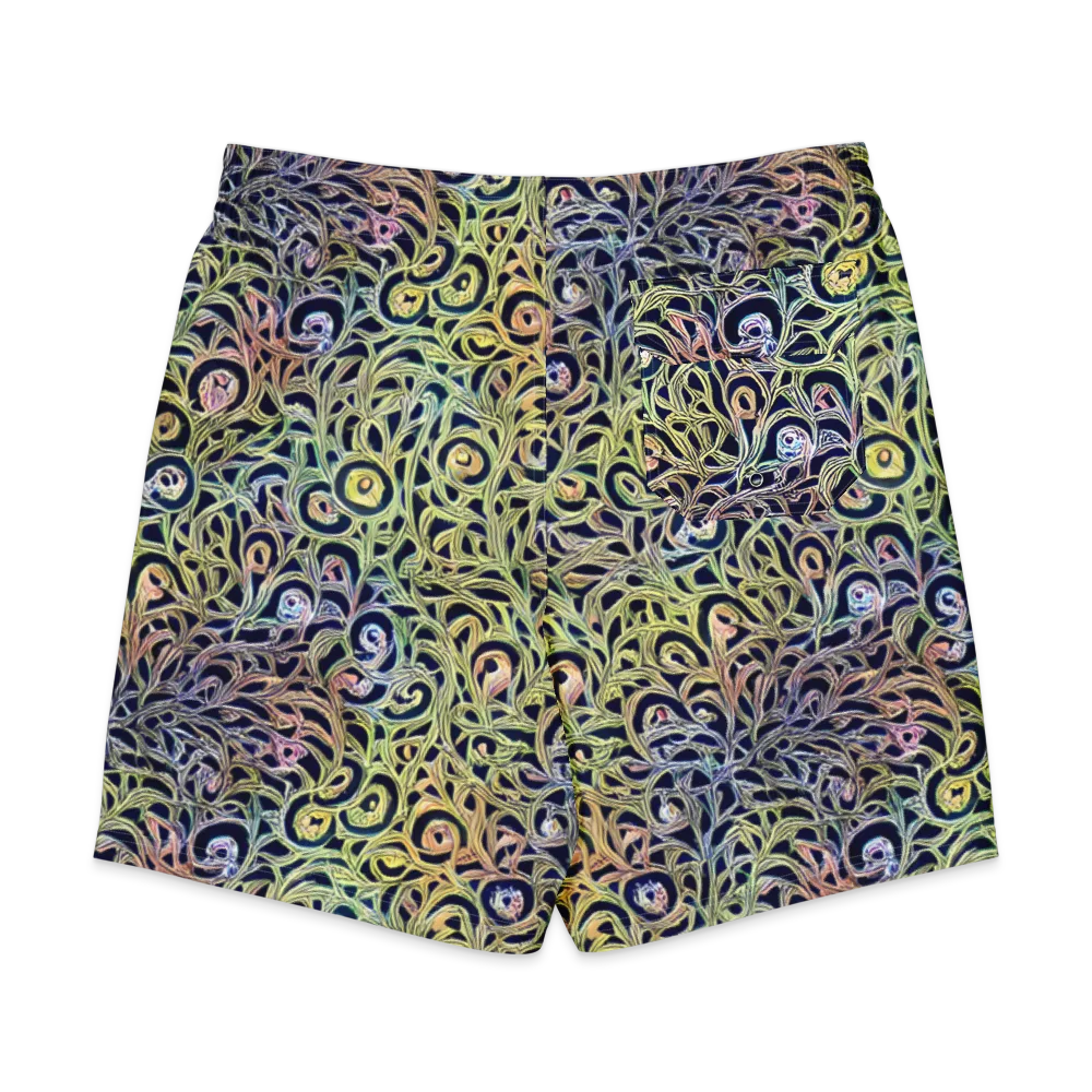 Citron Labyrinth on Men's Board Shorts — Back