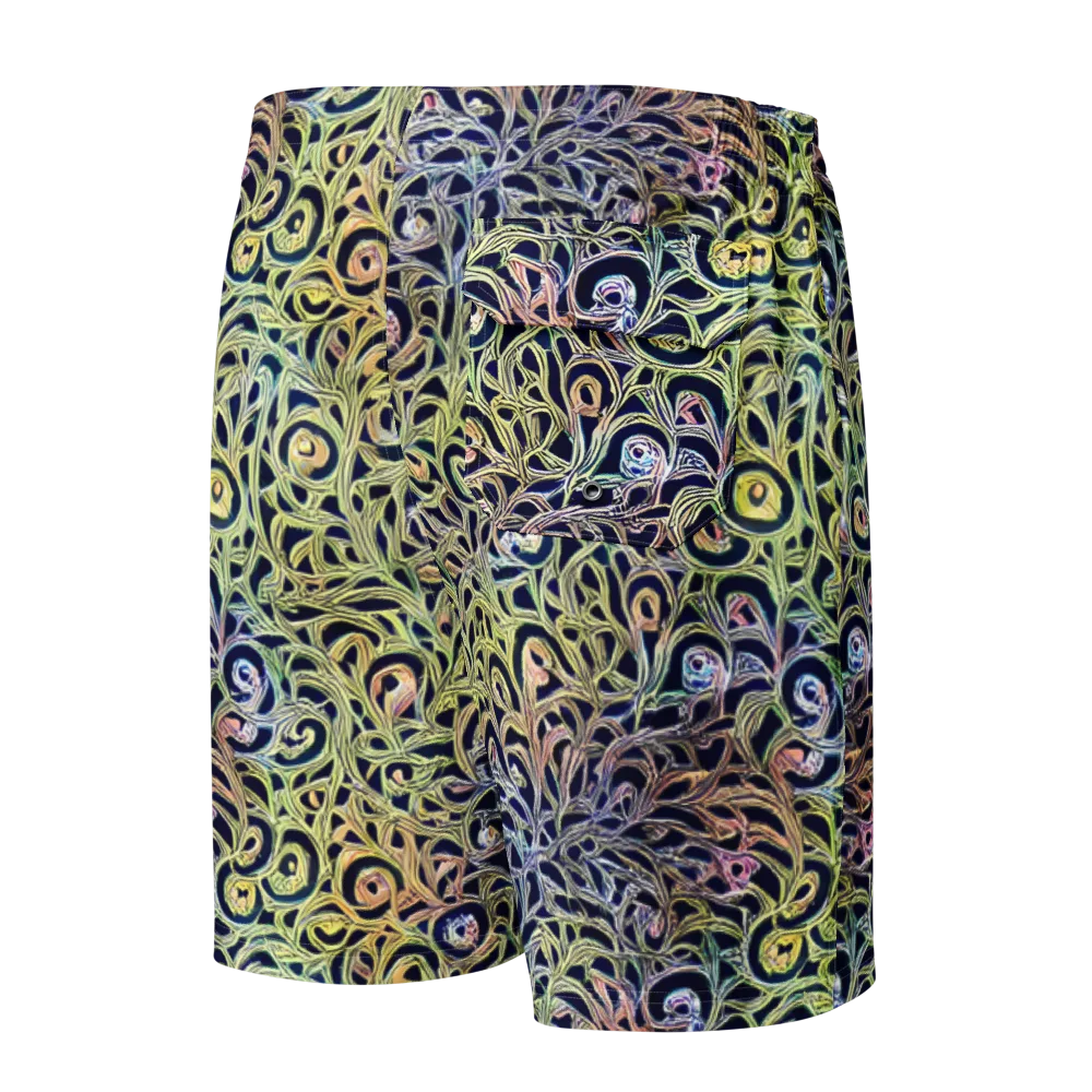 Citron Labyrinth on Men's Board Shorts — Back