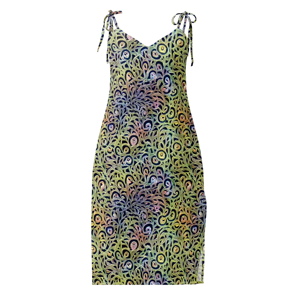 Citron Labyrinth on Slip Dress — Front