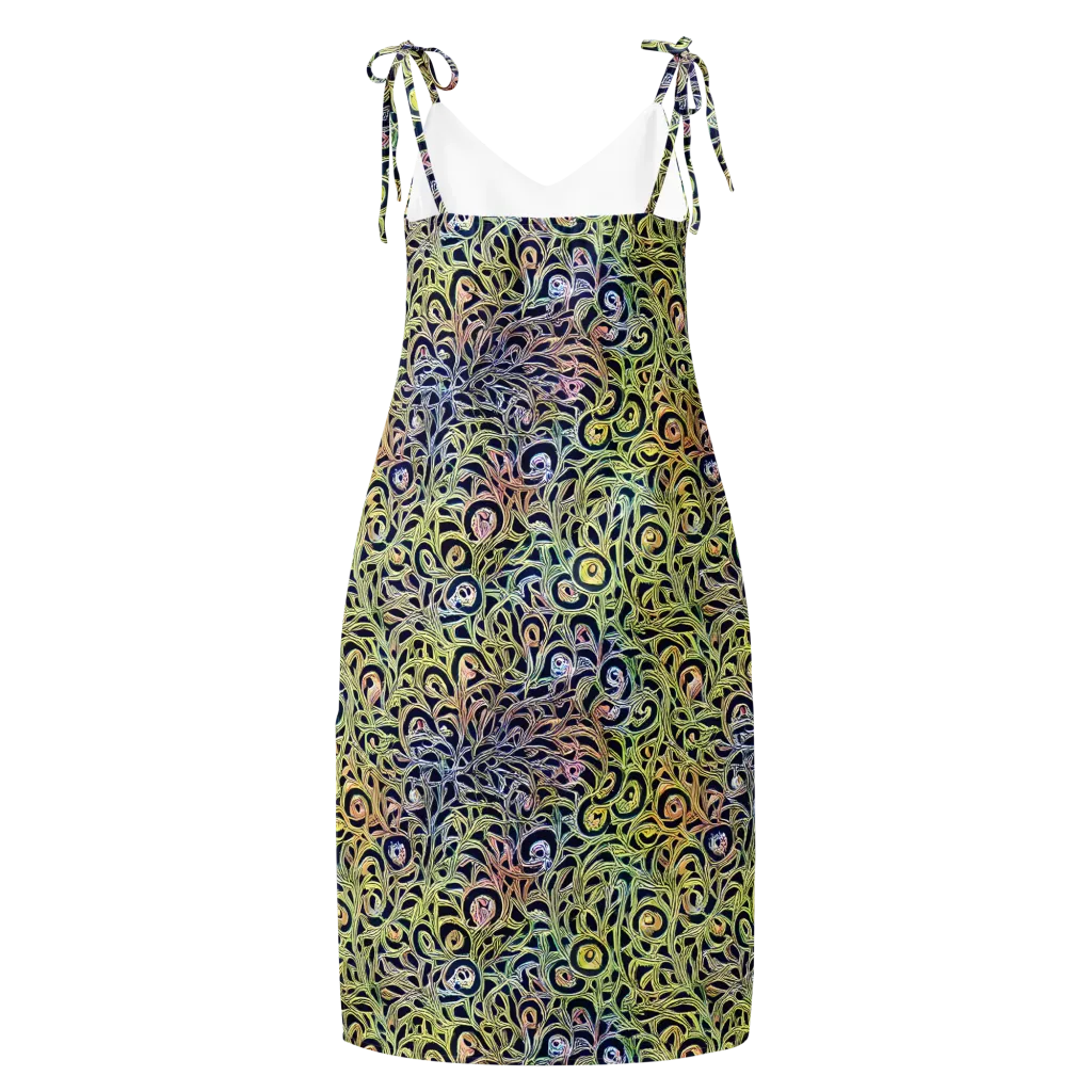 Citron Labyrinth on Slip Dress — Back