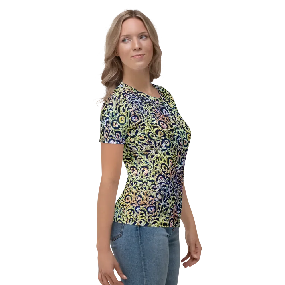 Citron Labyrinth on Women's Crew Neck T-Shirt — Right