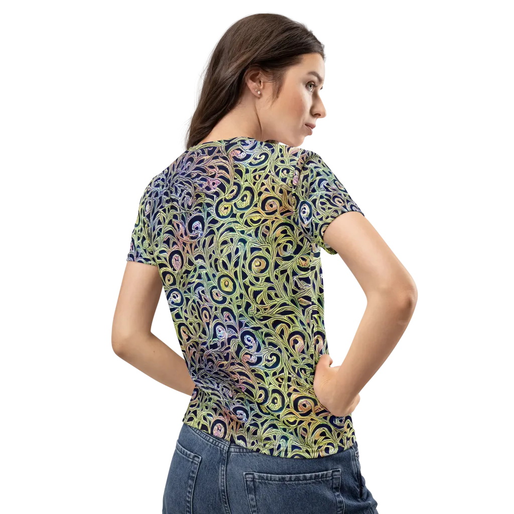 Citron Labyrinth on Women's Crew Neck T-Shirt — Back