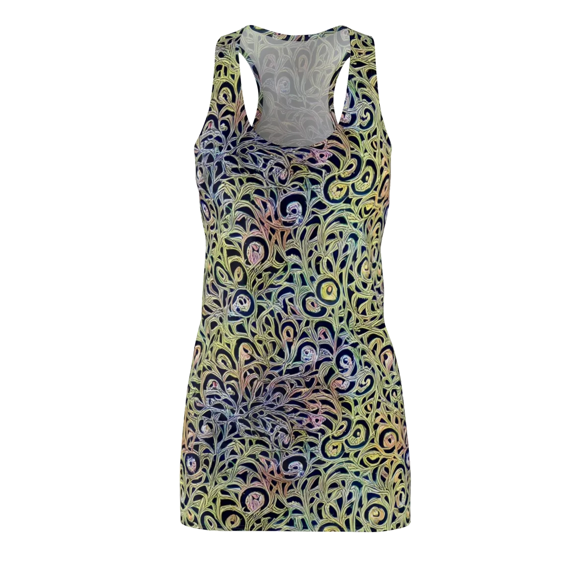 Citron Labyrinth on Racerback Dress — Front