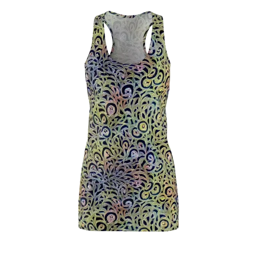 Citron Labyrinth on a Racerback Dress