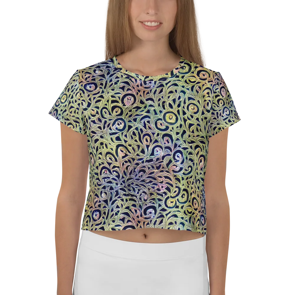 Citron Labyrinth on Crop Tee — Front