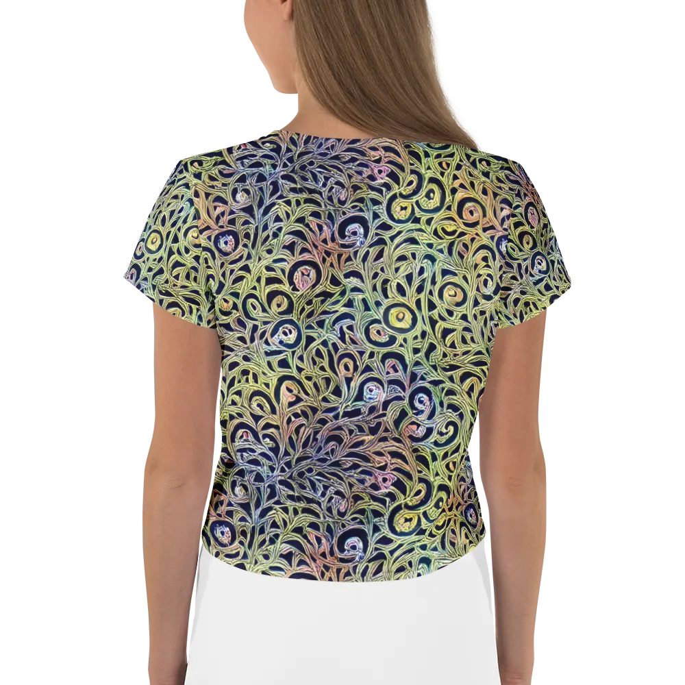 Citron Labyrinth on Crop Tee — Back