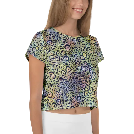 Citron Labyrinth on a Crop Tee