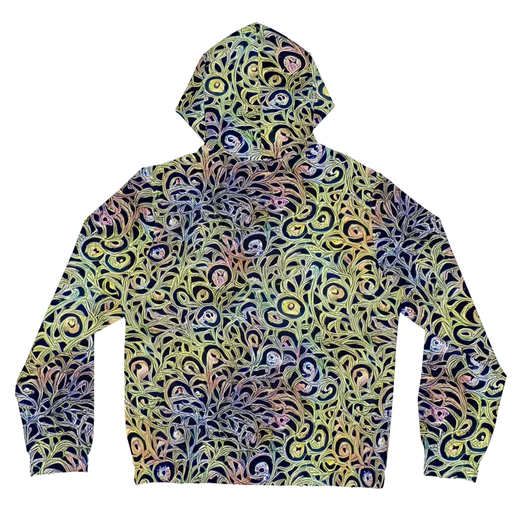 Citron Labyrinth on Women's Full-Zip Hoodie — Back