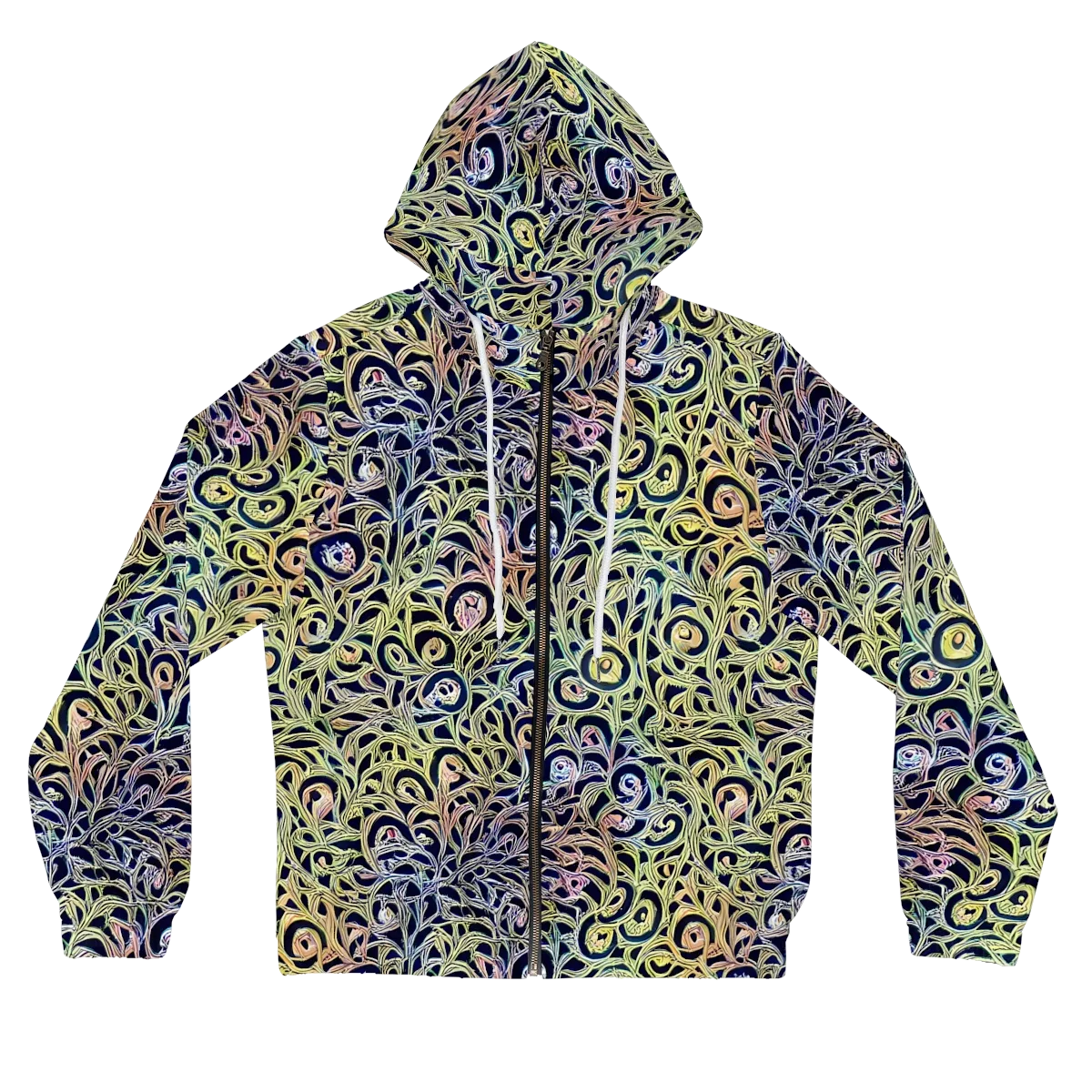 Citron Labyrinth on Women's Full-Zip Hoodie — Front