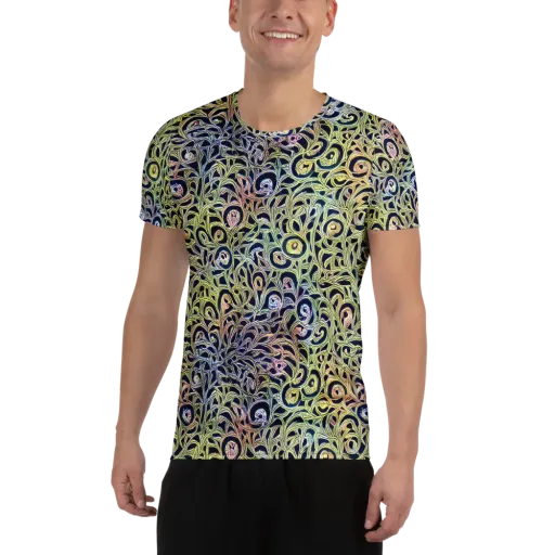 Citron Labyrinth on a Men's Athletic T-Shirt