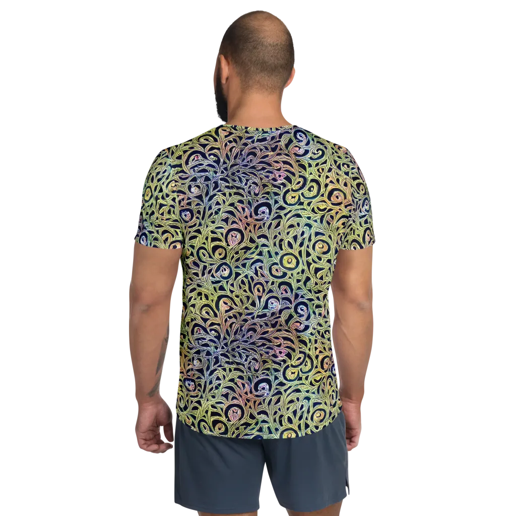 Citron Labyrinth on Men's Athletic T-Shirt — Back