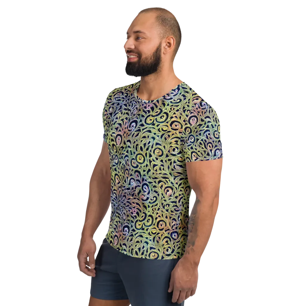 Citron Labyrinth on Men's Athletic T-Shirt — Left