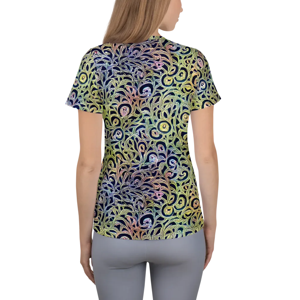 Citron Labyrinth on Women's Athletic T-Shirt — Back