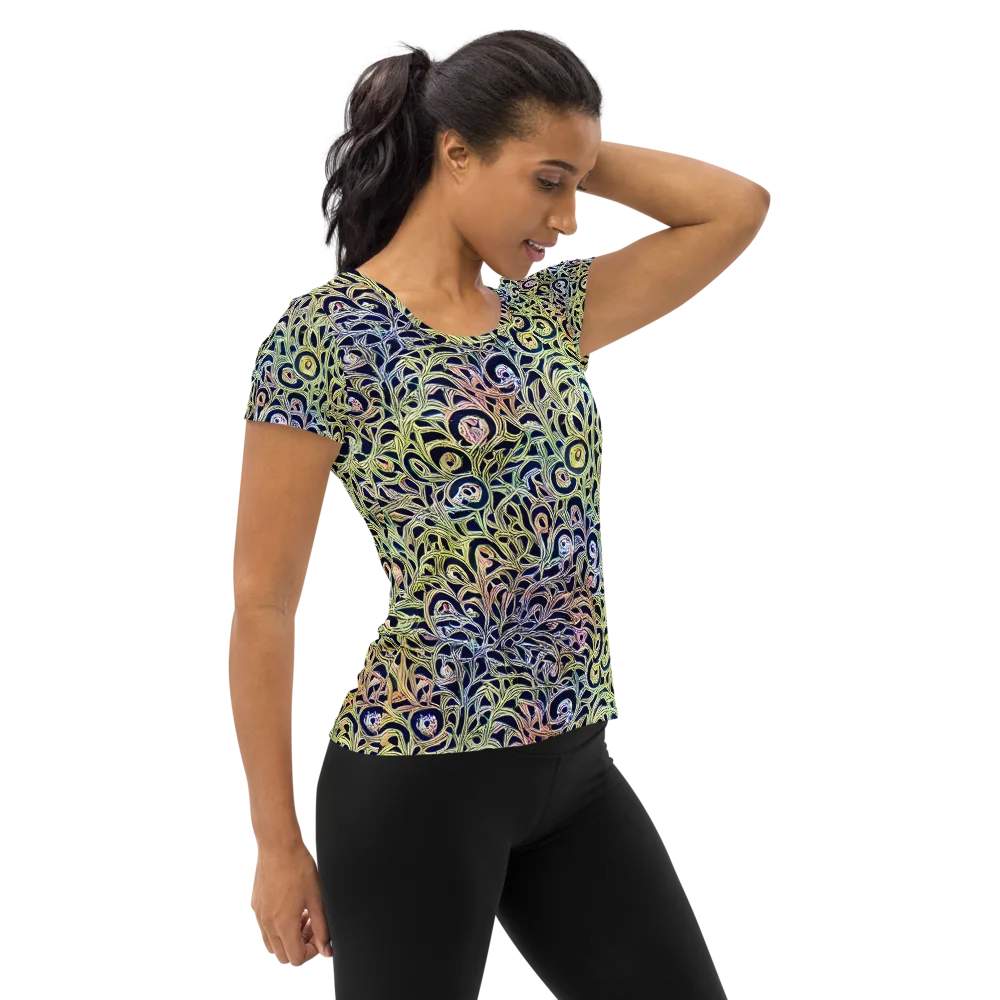 Citron Labyrinth on Women's Athletic T-Shirt — Right
