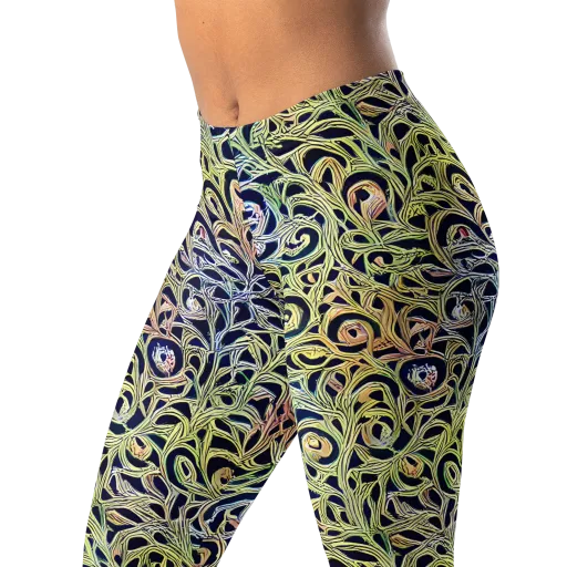 Citron Labyrinth on a Leggings