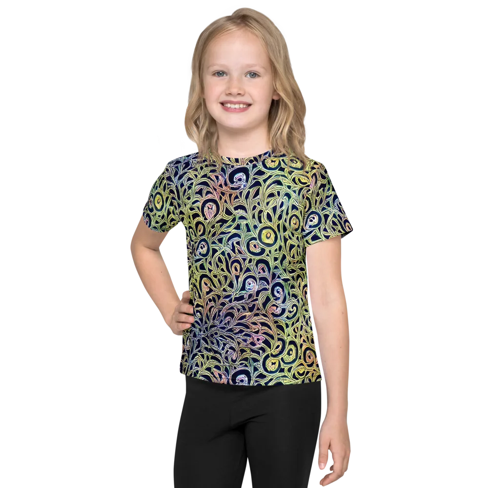 Citron Labyrinth on Kids Crew Neck T-Shirt — Front