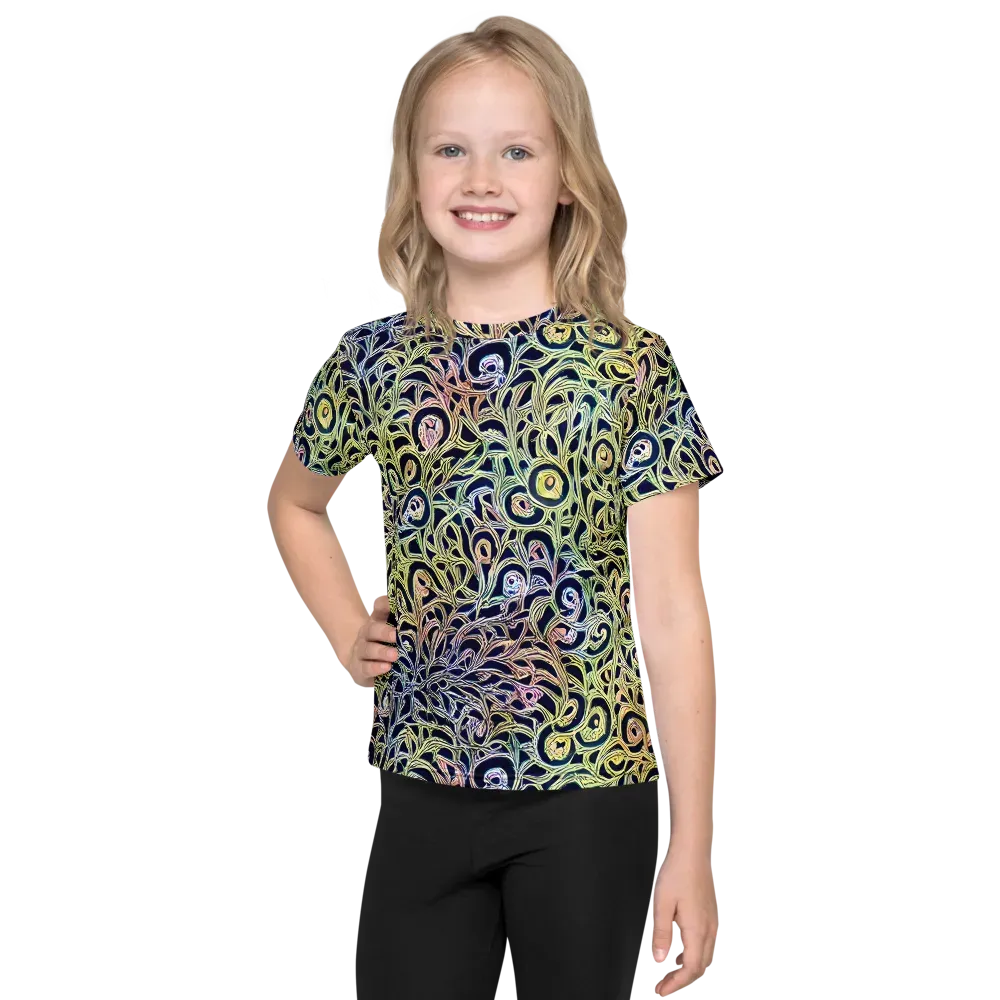 Citron Labyrinth on Kids Crew Neck T-Shirt — Front