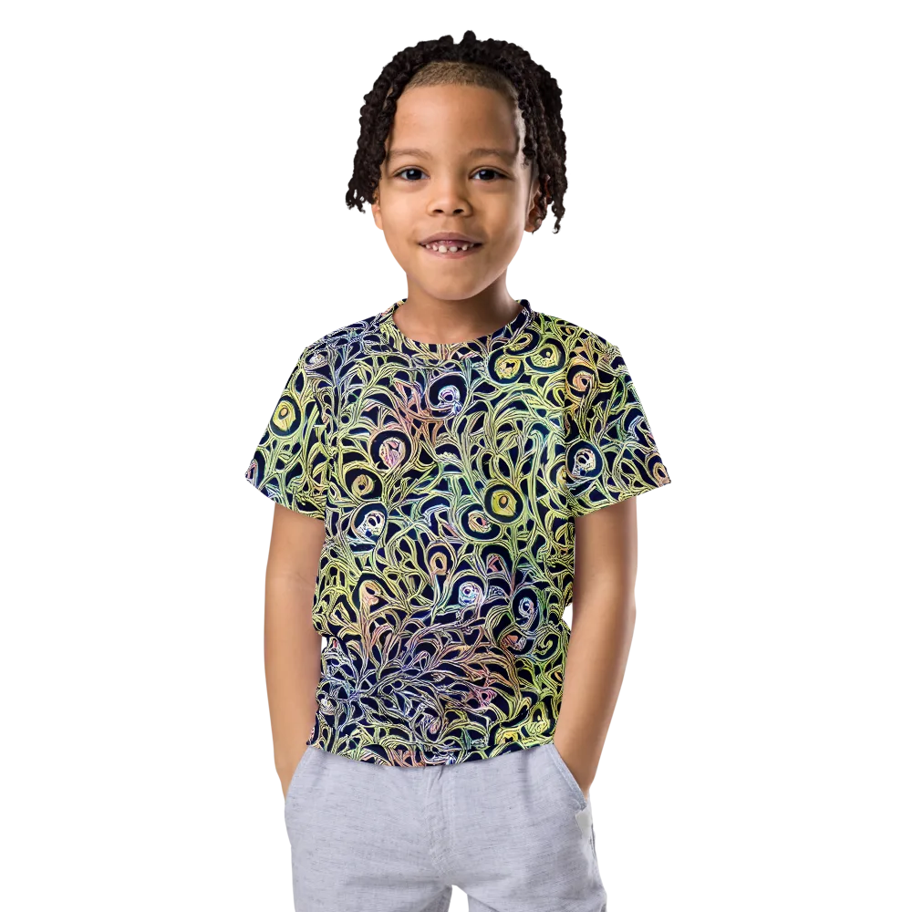 Citron Labyrinth on Kids Crew Neck T-Shirt — Front