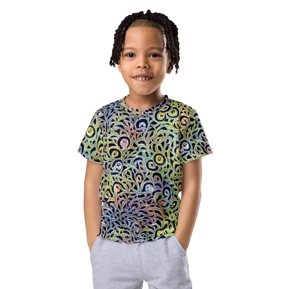 Citron Labyrinth on Kids Crew Neck T-Shirt — Front