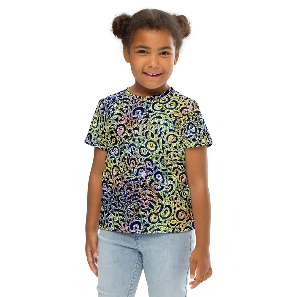 Citron Labyrinth on Kids Crew Neck T-Shirt — Front