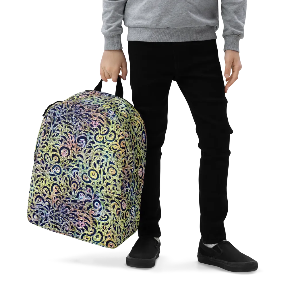 Citron Labyrinth on Minimalist Backpack — Zoomed-in