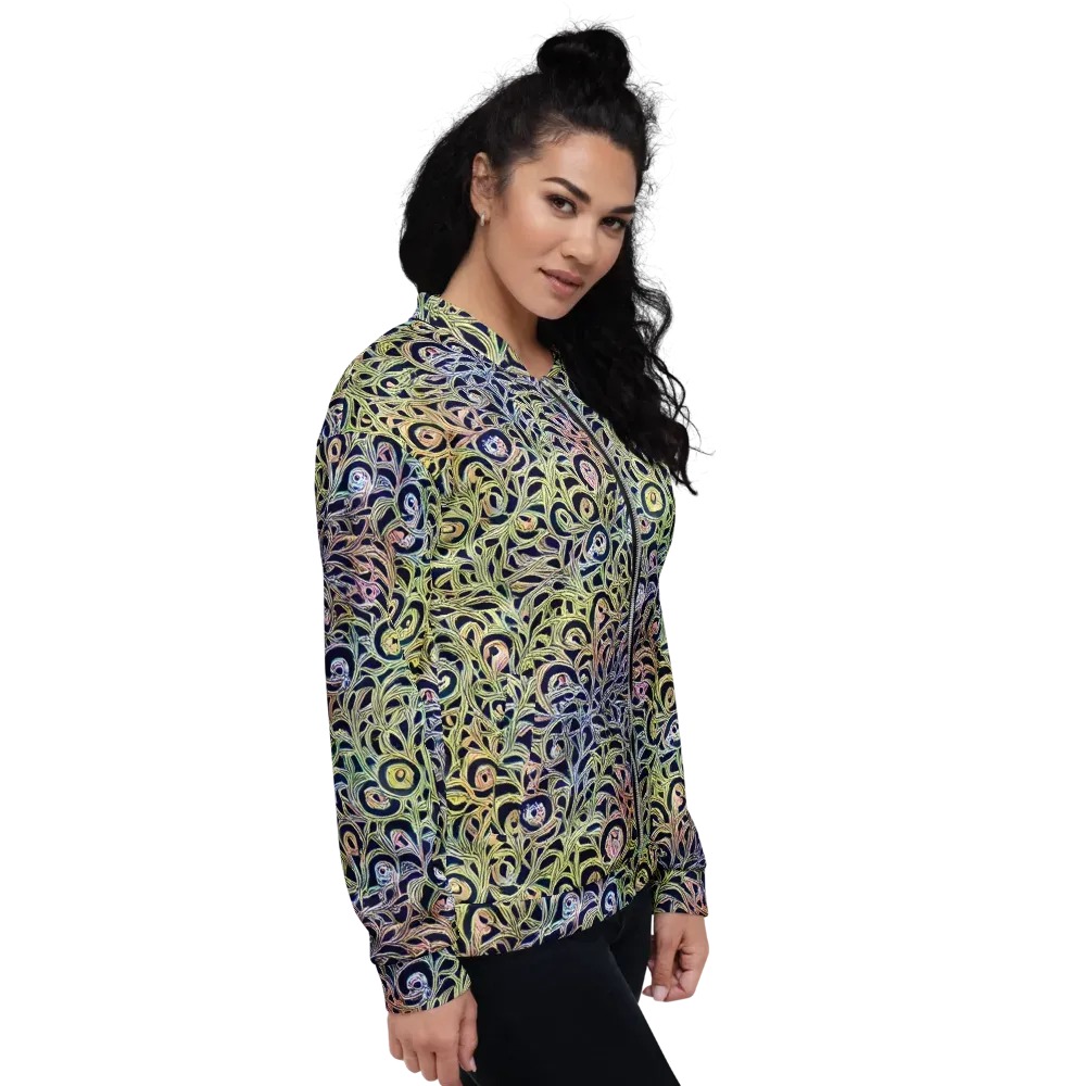 Citron Labyrinth on Bomber Jacket — Right
