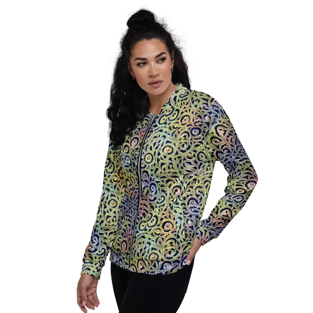 Citron Labyrinth on Bomber Jacket — Left