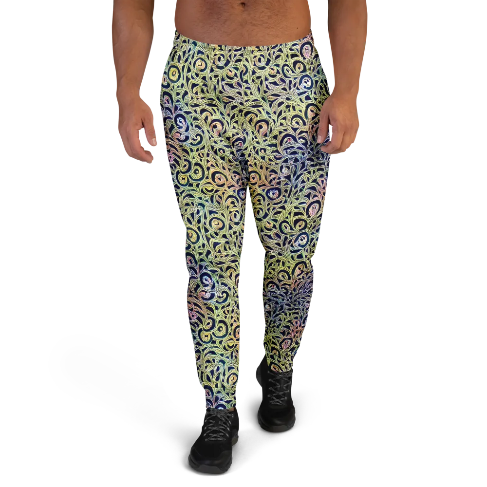 Citron Labyrinth on Men's Joggers — Front