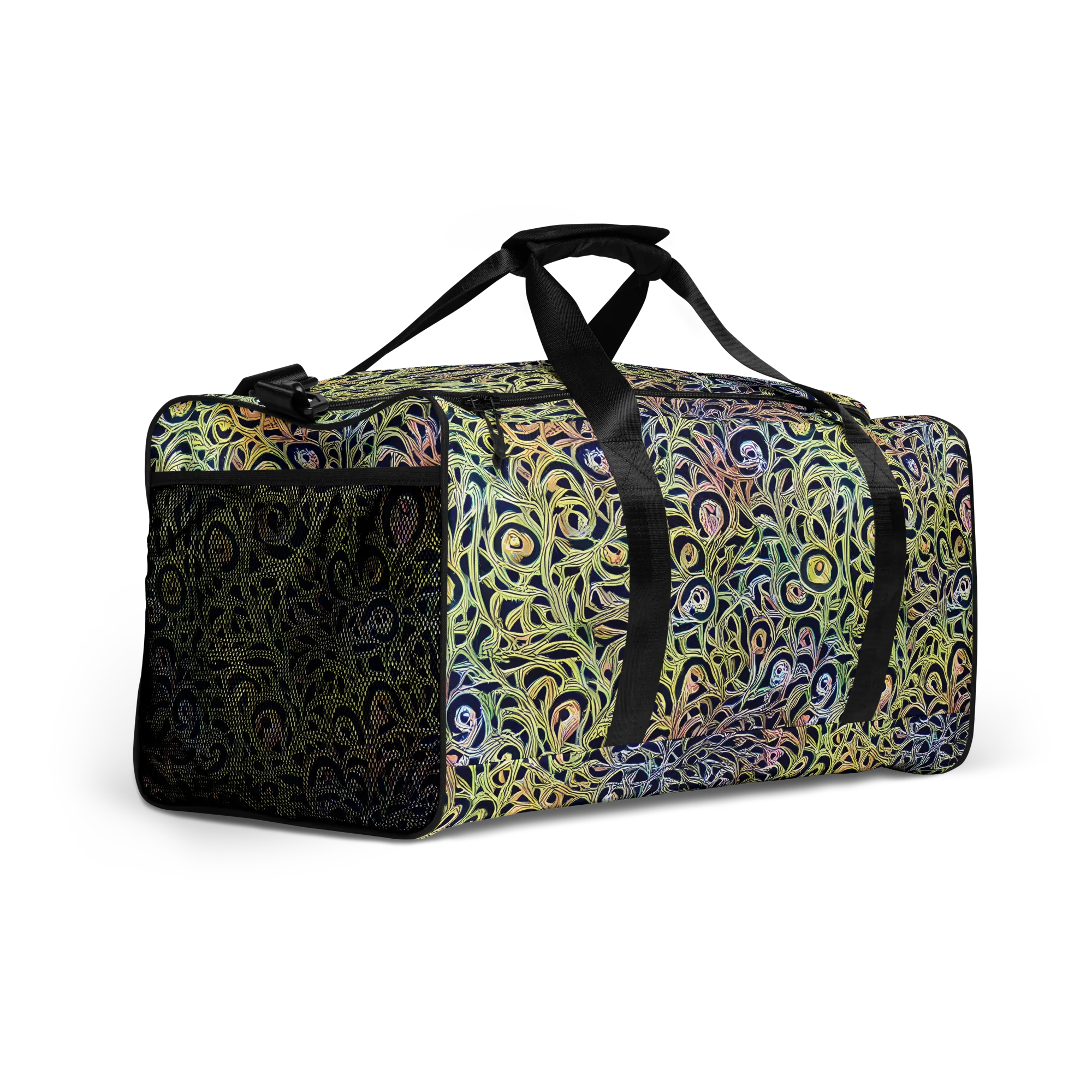Citron Labyrinth on Duffle Bag — Right Front