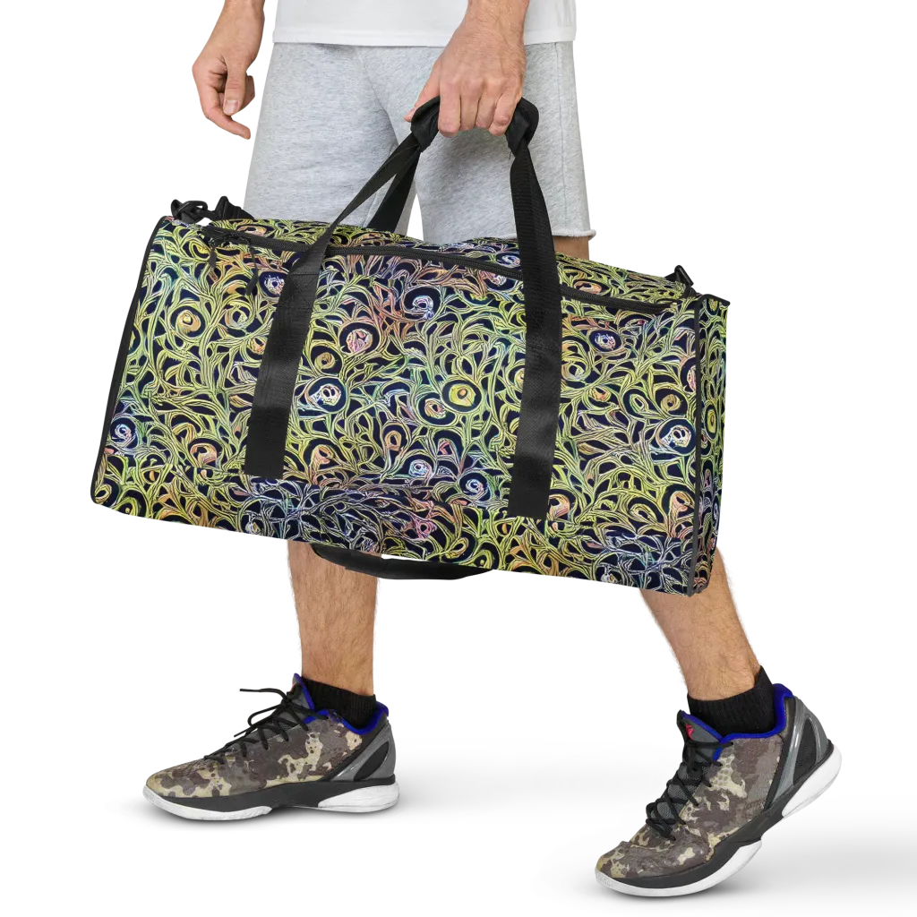 Citron Labyrinth on Duffle Bag — Front