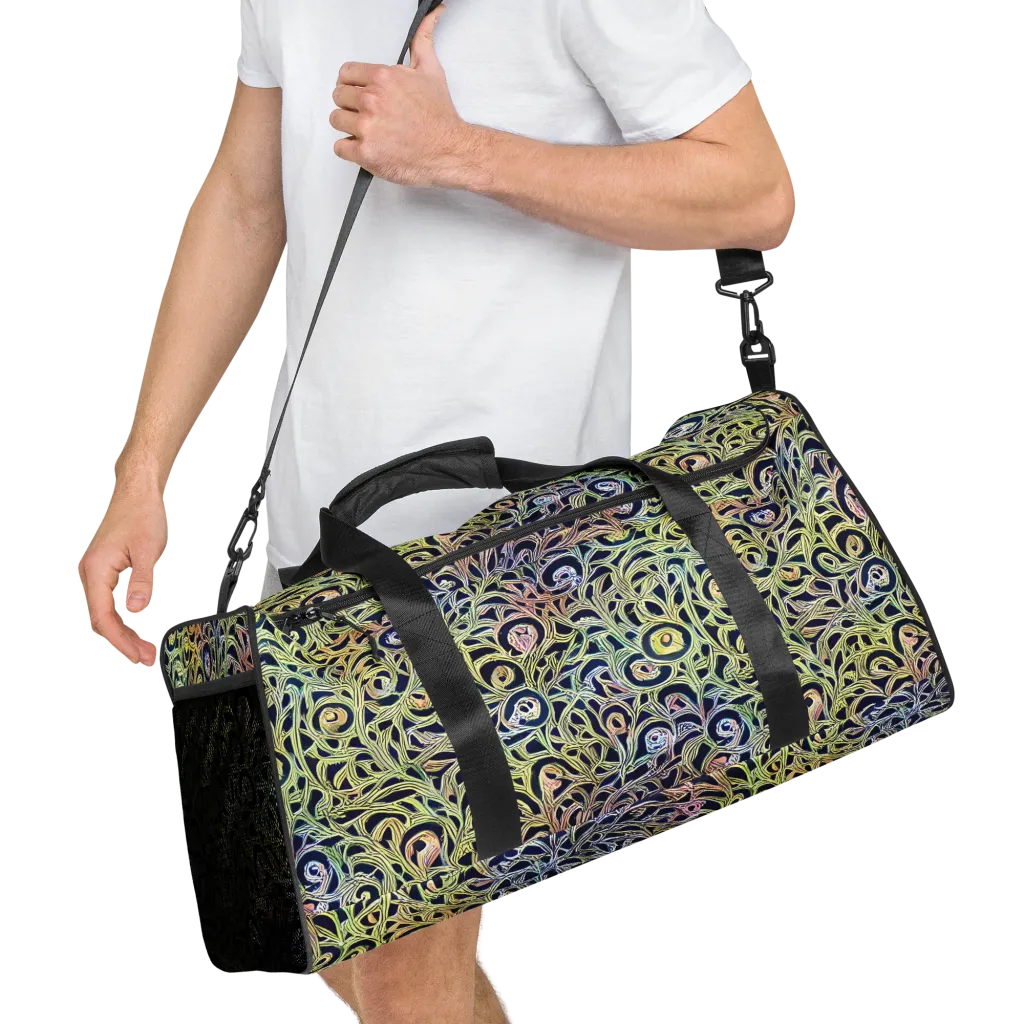 Citron Labyrinth on Duffle Bag — Right Front