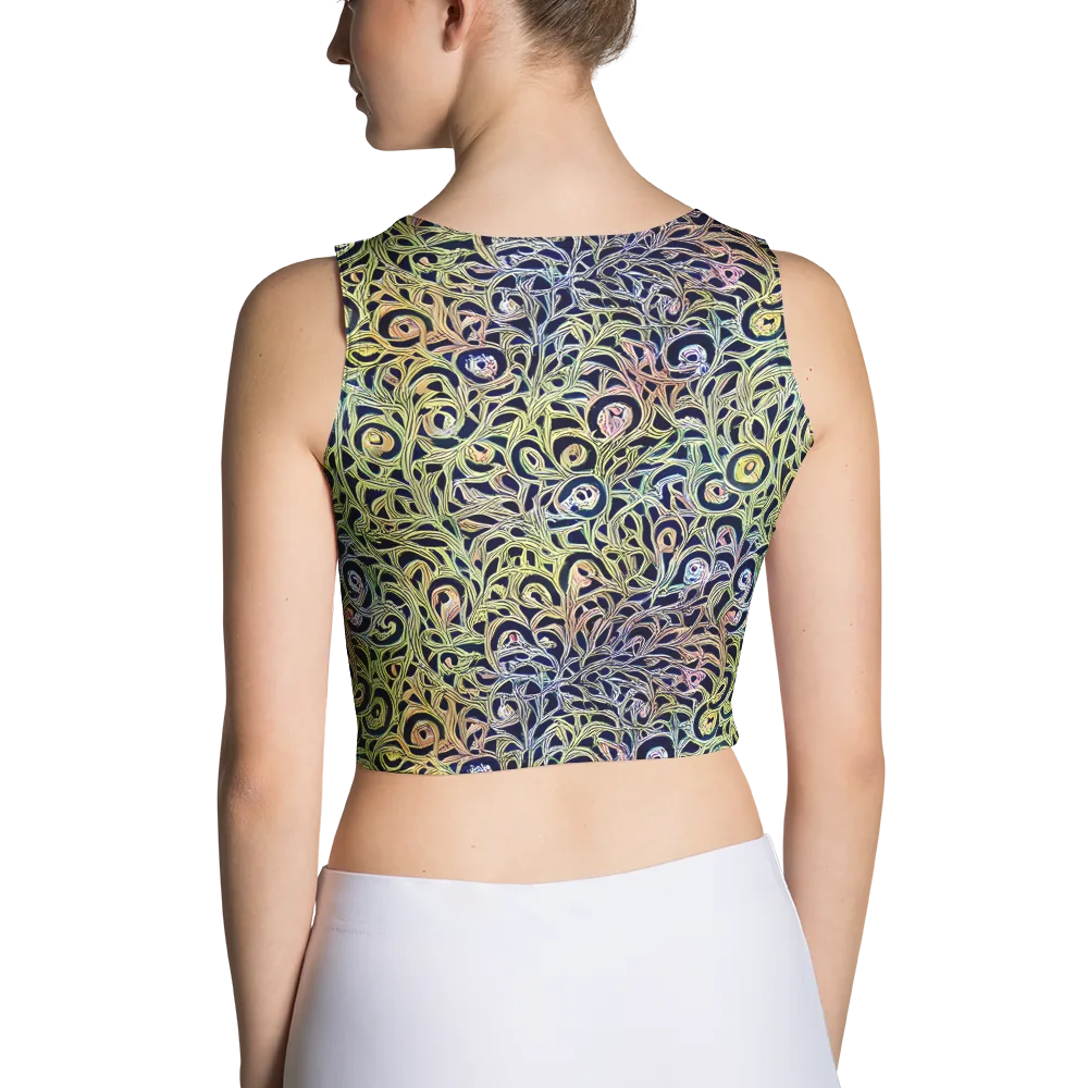 Citron Labyrinth on Crop Top — Back