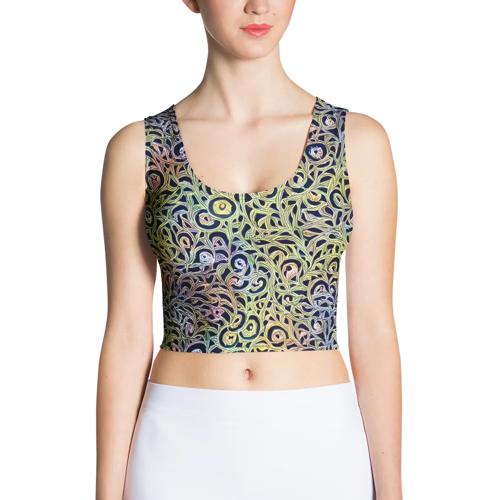 Citron Labyrinth on Crop Top — Front