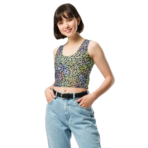 Citron Labyrinth on a Crop Top