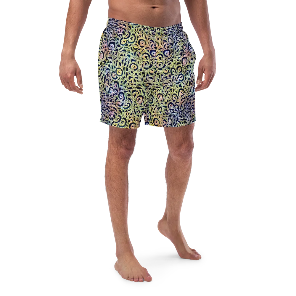 Citron Labyrinth on Swim Trunks — Front