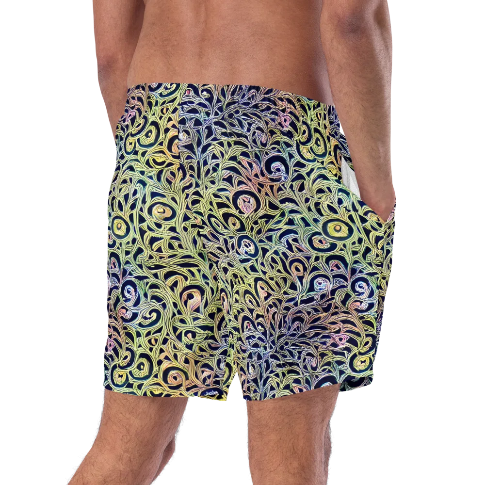 Citron Labyrinth on Swim Trunks — Right Back
