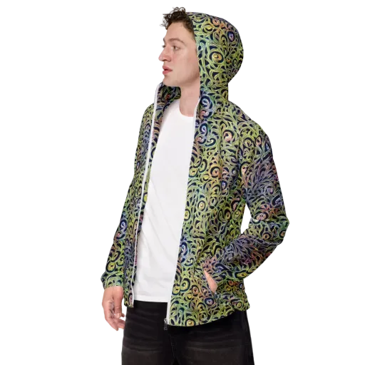 Citron Labyrinth on a Men's Windbreaker