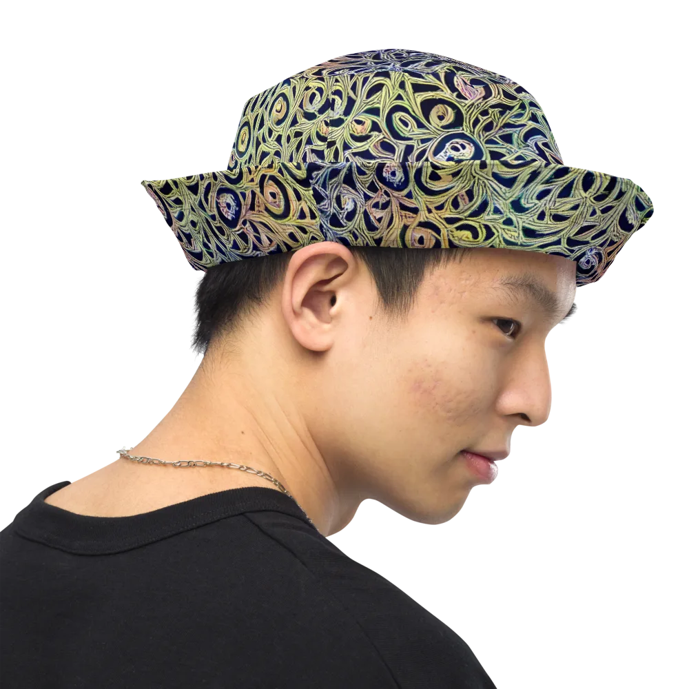 Citron Labyrinth on Reversible Bucket Hat — Right Outside